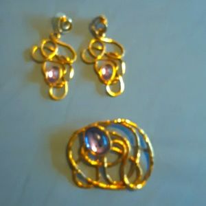 Earring and brooch set